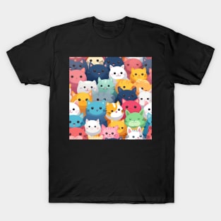 Feline Fantasy: Cute Anime Cats Galore T-Shirt